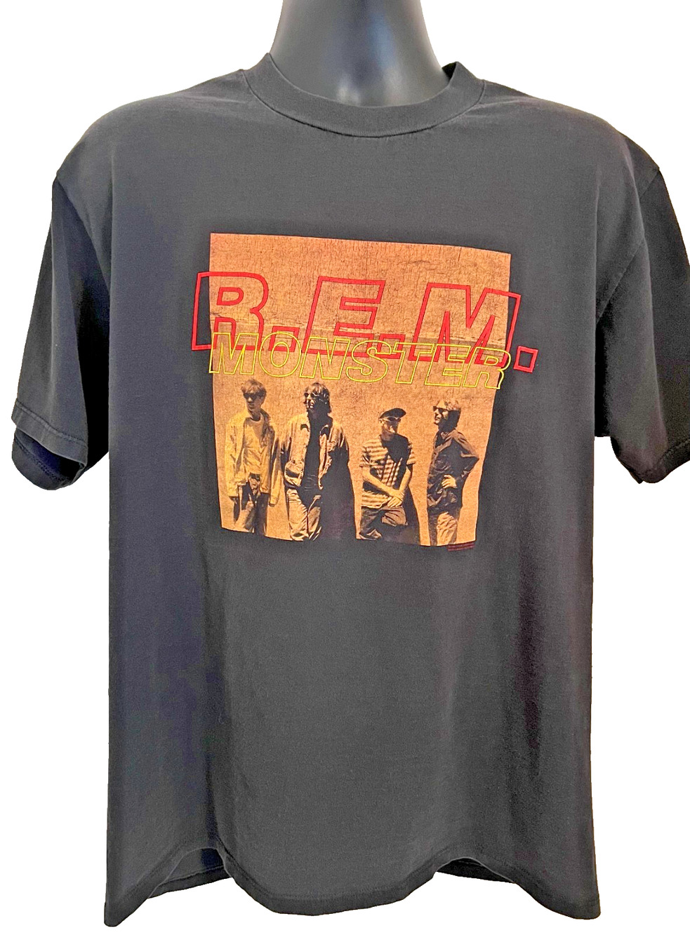 Vintage 90s REM Monster T Shirt 1994 Tour Album Black Double Sided Tee XL